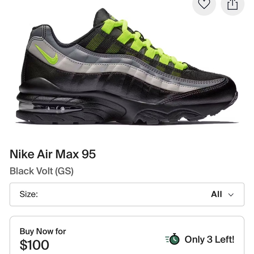 Nike Air Max Volt- 6 Youth